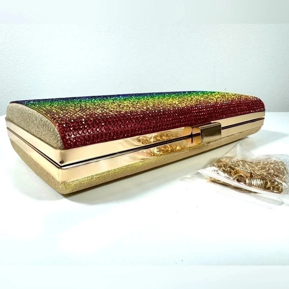 NWT Glamour Crystal Evening Clutch Purse - Picture 6 of 8